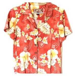 Caribbean Joe Size Small Women's Button Down Tee